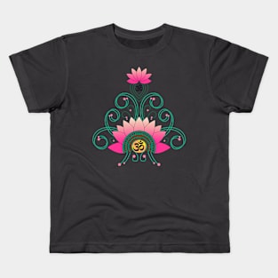 OM: Lotus and Rangoli Kids T-Shirt